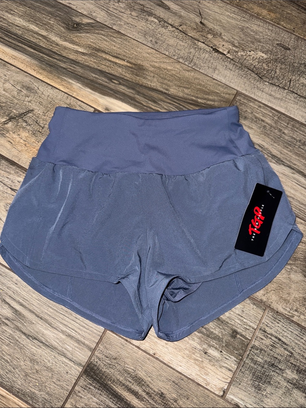 Women's High-Rise Athletic Shorts in Slate Blue